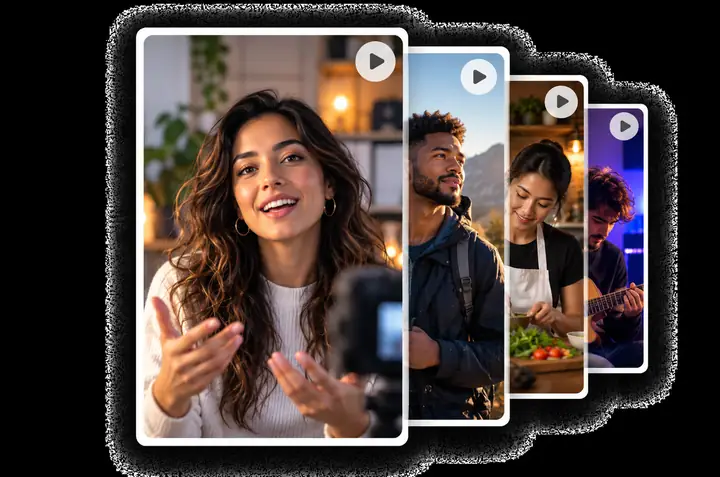 Short-form video concepts created around a topic