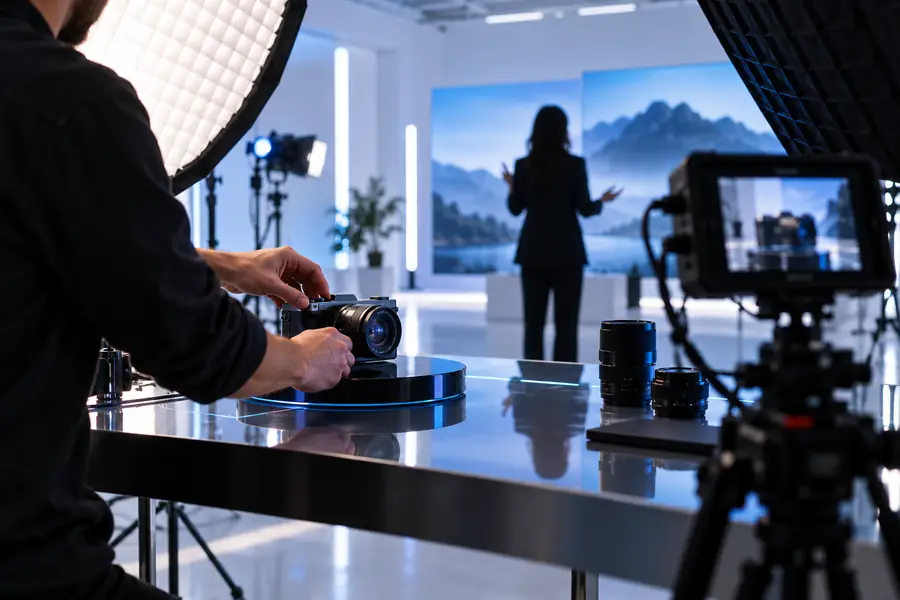 Illustrative product video scene